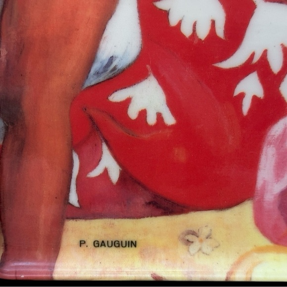 P. Gauguin "Tahitian Women on the Beach" (1891).  12 x 9.5”. Melamine Tray Italy - Picture 9 of 13